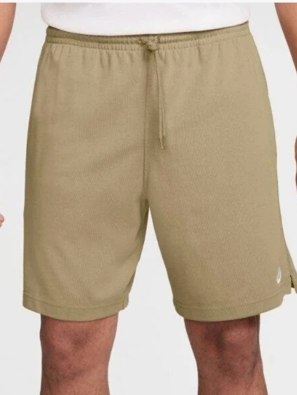 Nike Club Knit Flow Men's Shorts Tan Khaki Size XXL Pocket Drawstring